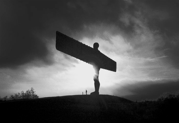 angel of the north black & white